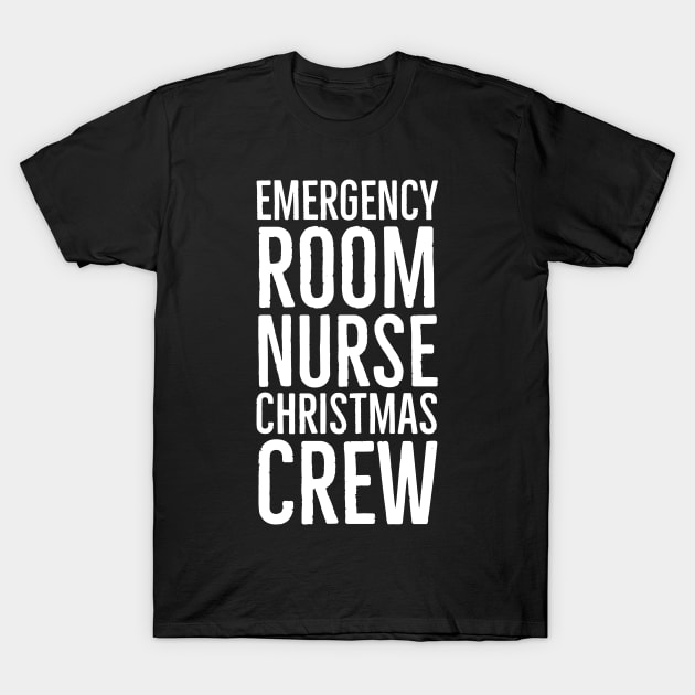 Emergency Room Nurse Christmas Crew T-Shirt by evokearo